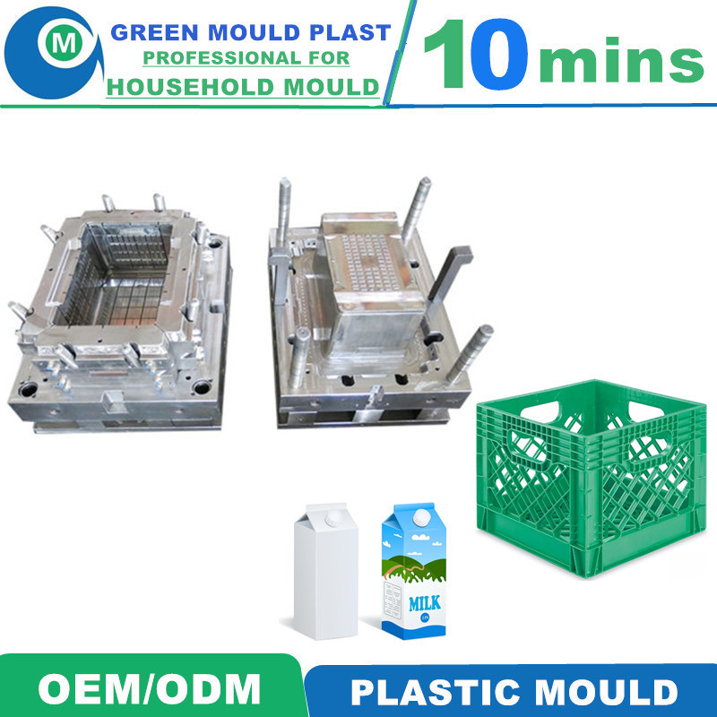 Taizhou Professional Factory Supply High Quality Plastic Milk Crate Injection Mould