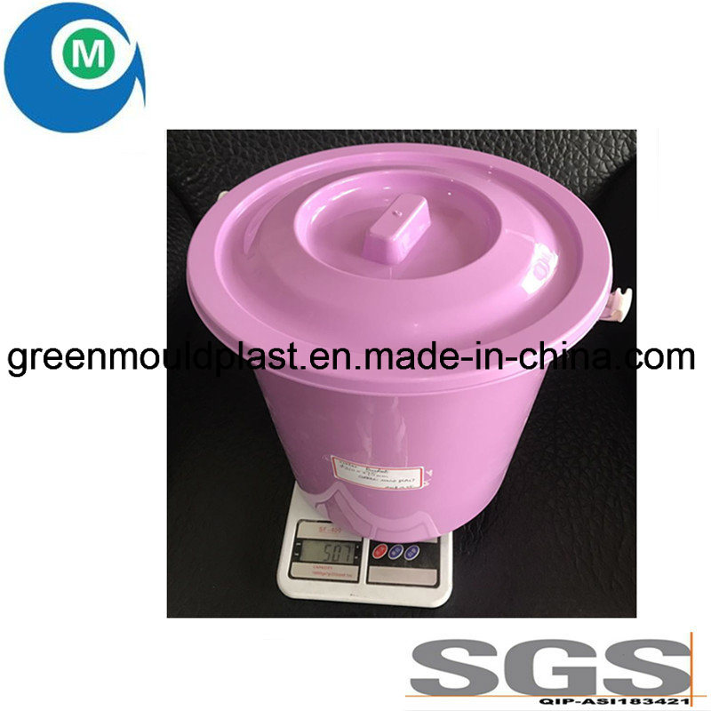 OEM Dia310*275mm Plastic Injection Water Bucket Mould with Lid