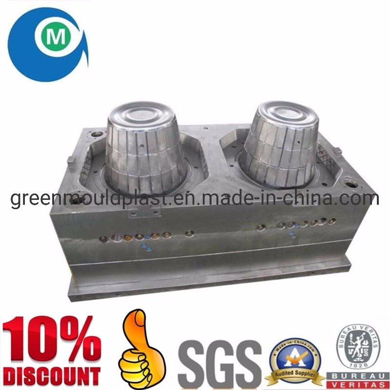 High Polished Dustbin Bucket Plastic Injection Mould Technical