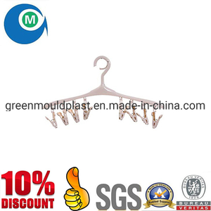 Customized Plastic Clothes Hanger with Clips Injection Mold