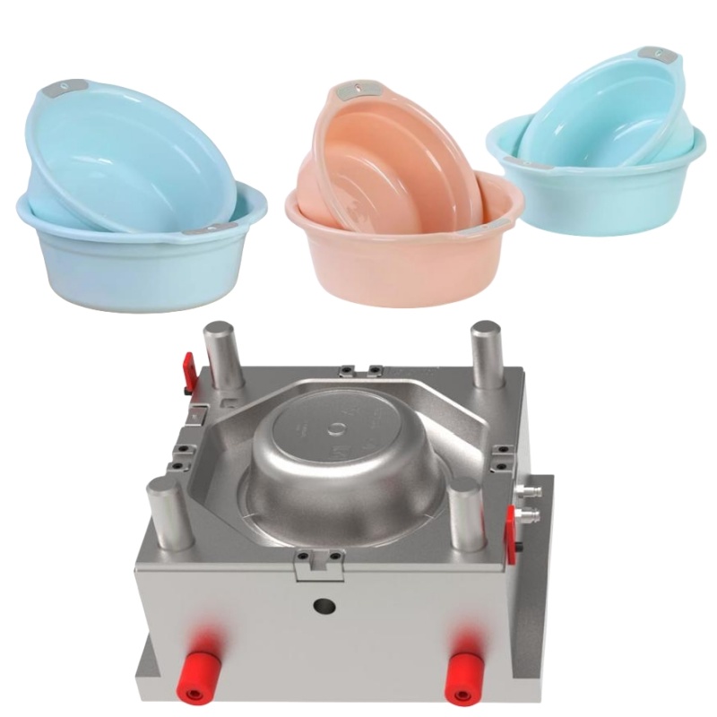Smooth Partingline Injection Plastic Washing Cloth Vegetable Basin Mould