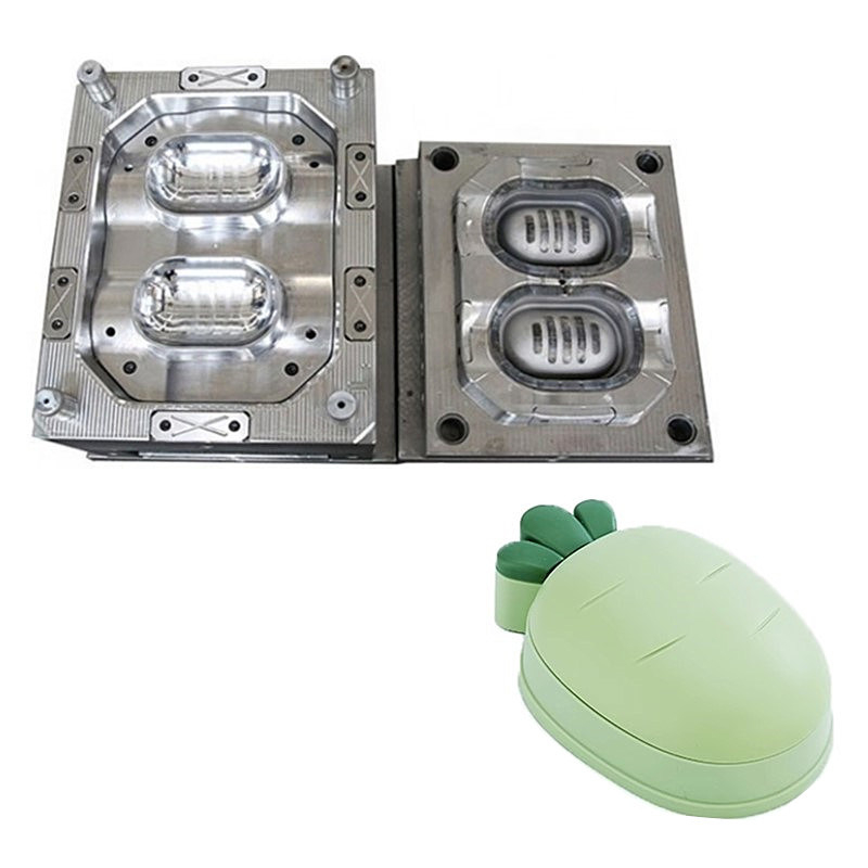 Fashion Simple Double-Layer Soap Box Household Travel Portable Drain Soap Holder with Lid Soap Rack Injection Molding Mould