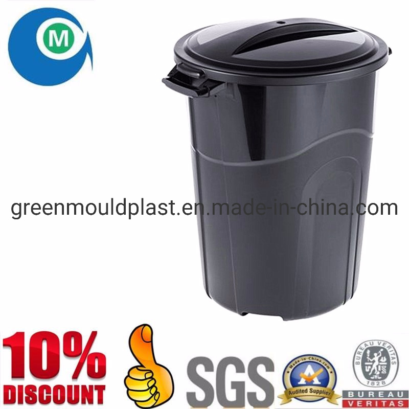 Custom Injection Rattan Design Dustbin Mould with Pedal
