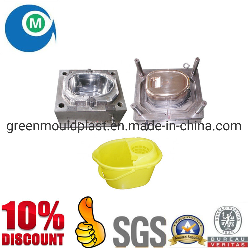 Floor Mop Bucket 2 Heads Microfiber Spinning Rotating Mop and Bucket Mould