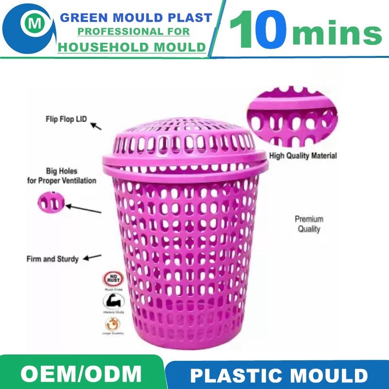 Household Injection Plastic Laundry Basket Mould Manufacturer