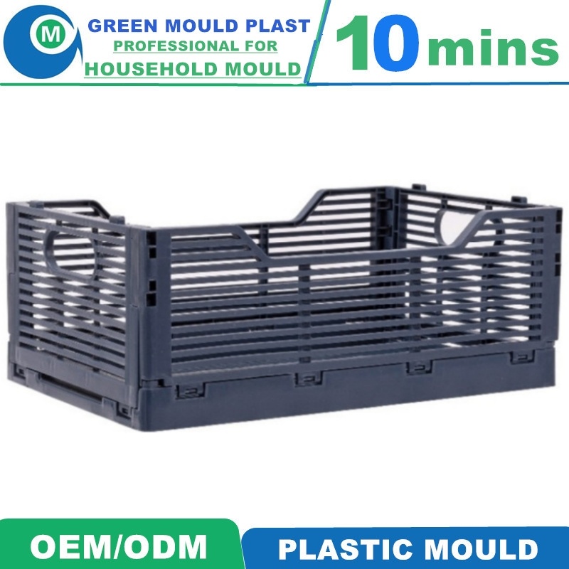 Mould Mold High Quality Injection Plastic Mould Folding Black Crate Mould with Factory Price