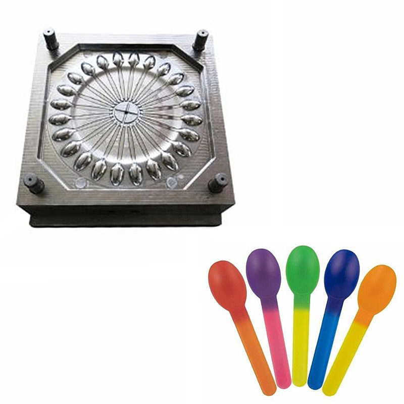 Foldable Forks and Foldable Spoons Plastic Injection Mold Taizhou Professional Injection Spoon Plastic Mould Design&Process