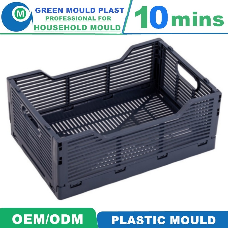 Mould Mold High Quality Injection Plastic Mould Folding Black Crate Mould with Factory Price