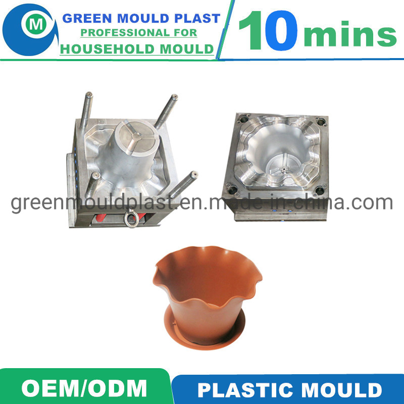 China Mould Factory Plastic Injection Rattan Flowerpot Mould Making