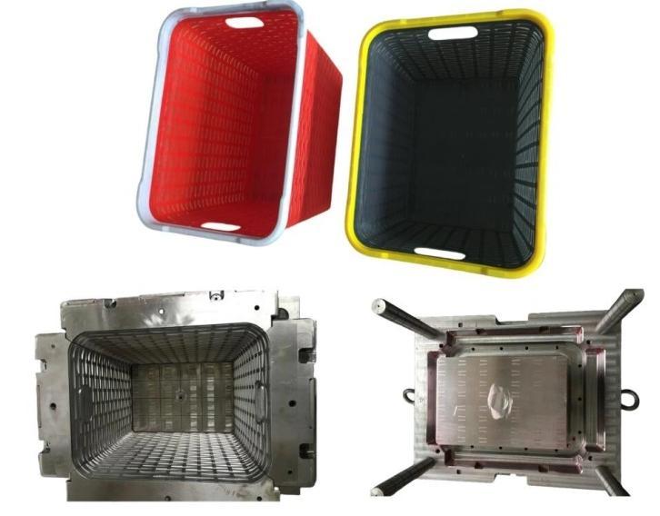 Customized Beautiful Multi Color Injection Mold for Household Laundry Basket Handle Basket Mould in Taizhou