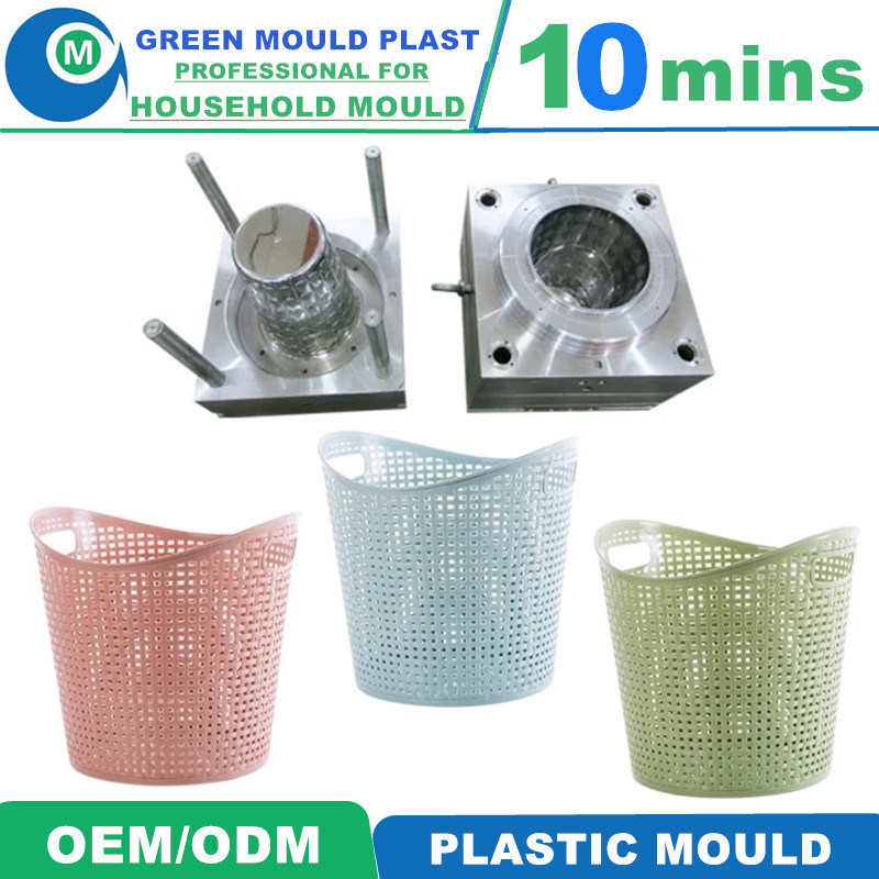 High Quality Dirty Clothes Basket Mould Laundry Basket Plastic Injection Mould Manufacturing Factory Folding Basket Mould