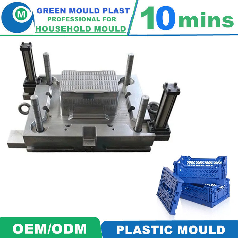 Customized Plastic Injection Ctates Mold Crate Mold Vegetable Folding Crate Injection Mould