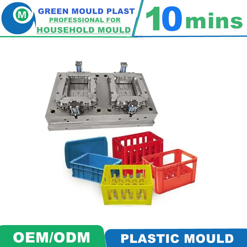 Plastic Vegetable Crates Mould Stackable Plastic Mold Milk Crate Injection Mold