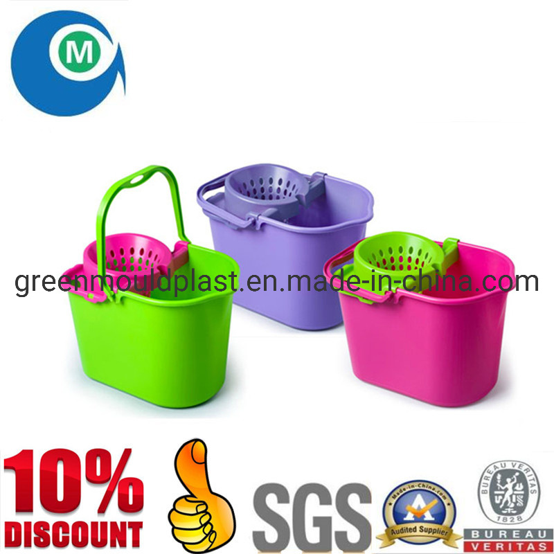 Floor Mop Bucket 2 Heads Microfiber Spinning Rotating Mop and Bucket Mould