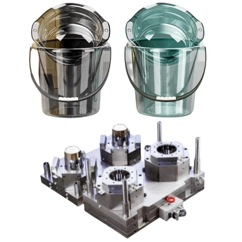 Lucency Mirror Polish Bucket Injection Plastic Mould for Storage Cloth Water