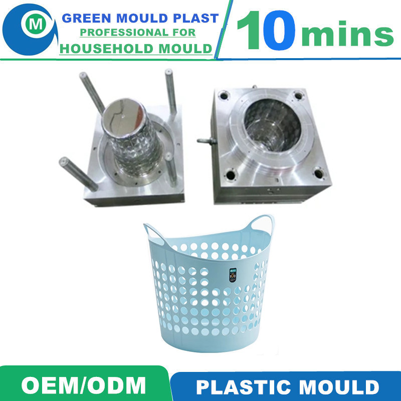 High Quality Dirty Clothes Basket Mould Laundry Basket Plastic Injection Mould Manufacturing Factory Folding Basket Mould