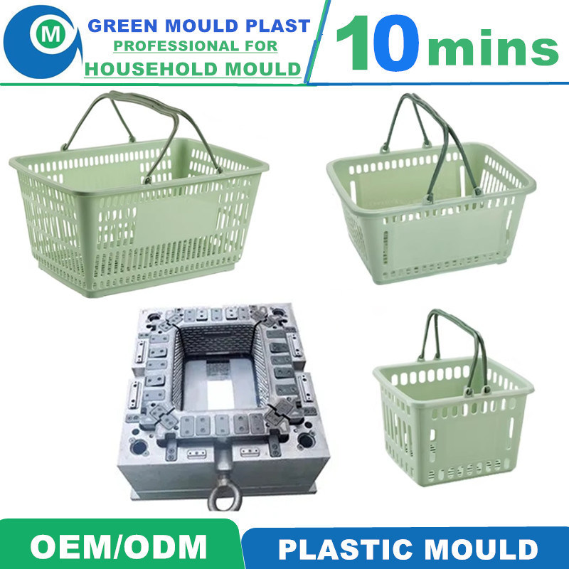 Direct Factory Custom Plastic Shopping Hand Basket Injection Mould Household Basket Tooling Manufacture China Factory