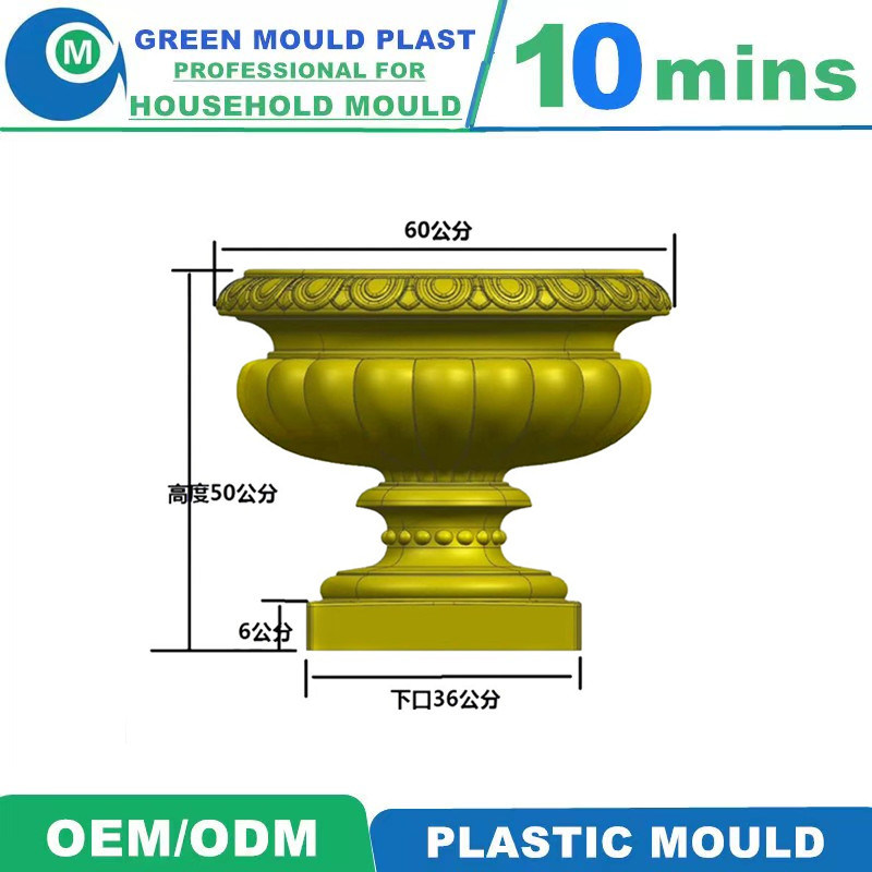 European Style Succulent Plastic Injection Moulding Flower Pot Mold