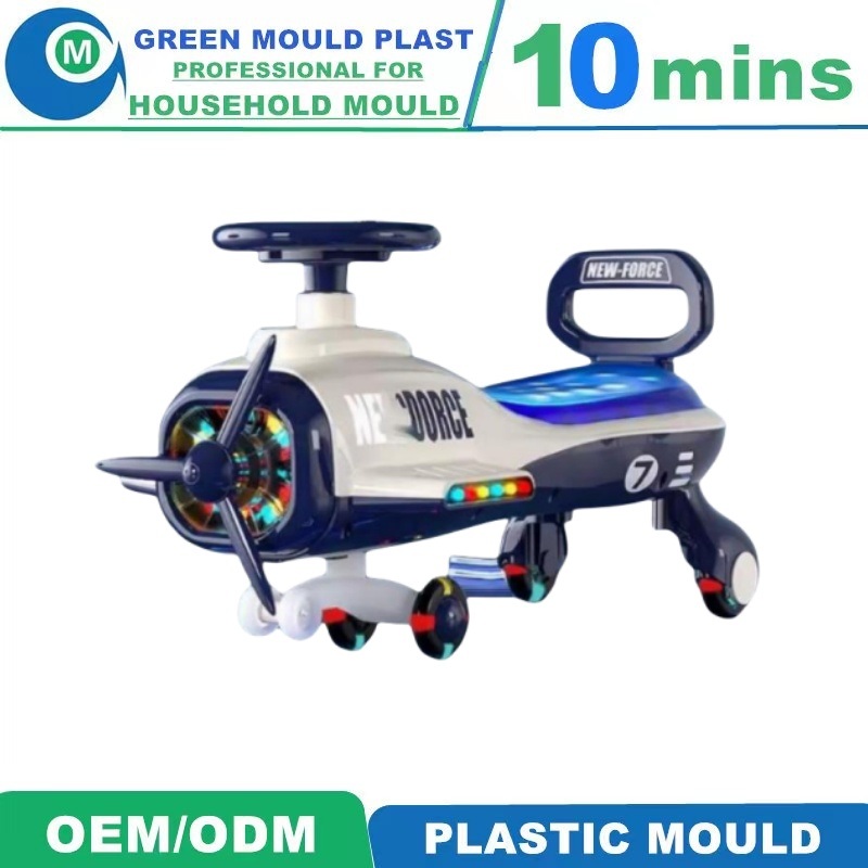 High Quality Plastic Baby Swing Car Injection Mould Plastic Swing Scooter Mold Children Toy Mold