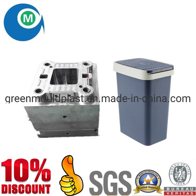 OEM Internation Standard 12L of Geen Rotary Plastic Dustbin Mould