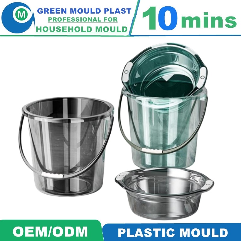 Lucency Mirror Polish Bucket Injection Plastic Mould for Storage Cloth Water