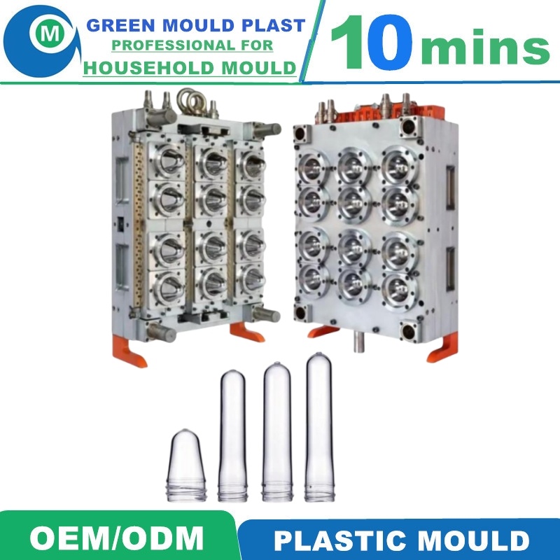 Low Cycle Time Pet Preform Plastic Injection Plastic Mould Manufacturer with High Precision