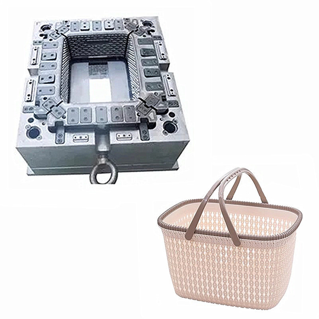 Injection Plastic Laundry Basket Mould Manufacture Plastic Turnover Basket Shopping Basket Mould with High Quality New Design