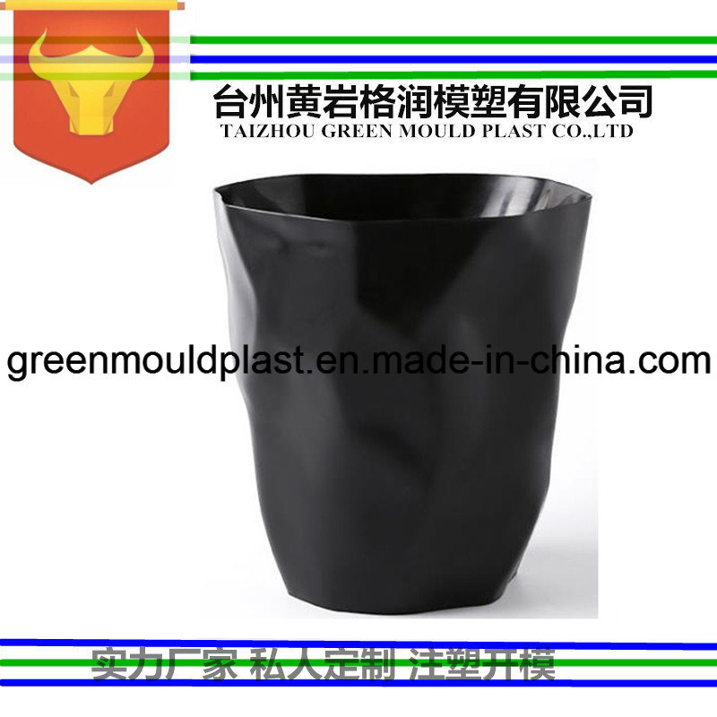 High Polished Dustbin Bucket Plastic Injection Mould Technical