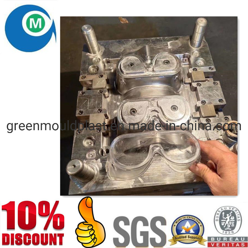 Injection Plastic PC Transparent Folding Glass Goggle Mould Have Stock