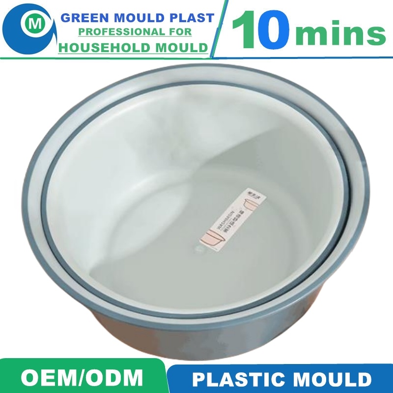 OEM ODM Custom Plastic Wash Basin Injection Molding Plastic Mould with 1 Cavity
