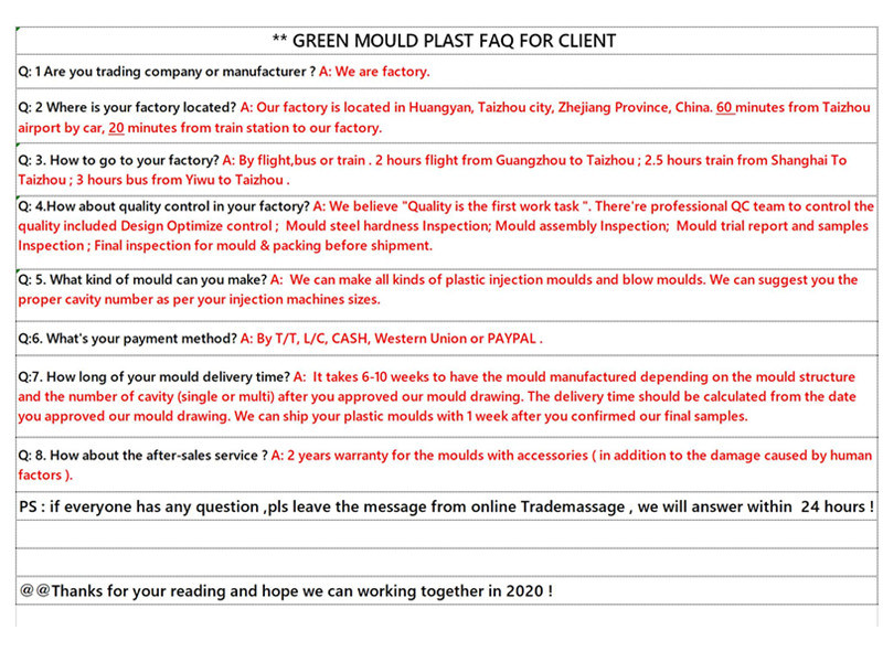 OEM Injection Plastic Water Jug Mould Manufacturer From Green Mould Plast