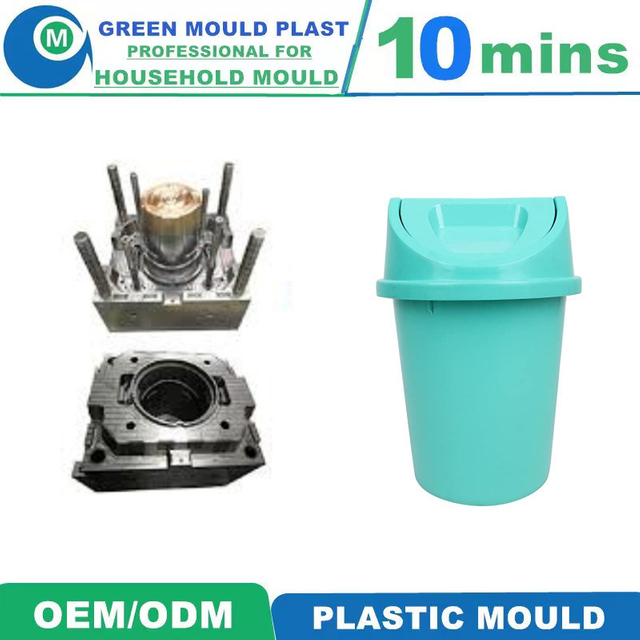 2023 New Design Swing Lid Dustbin Mouldings Used Trash Bin Mold