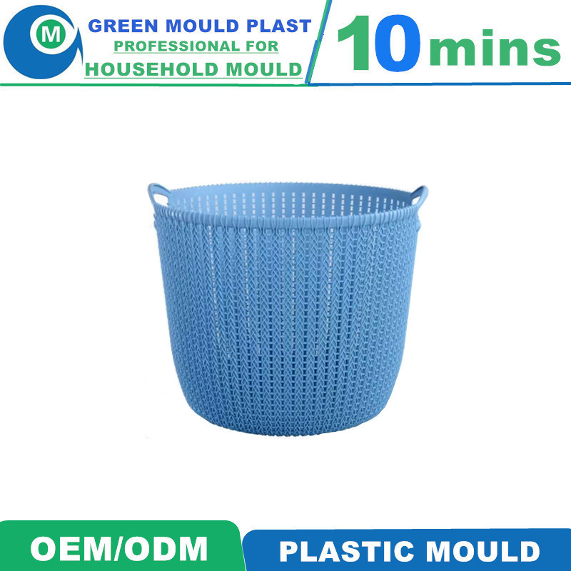 High Quality Dirty Clothes Basket Mould Laundry Basket Plastic Injection Mould Manufacturing Factory Folding Basket Mould