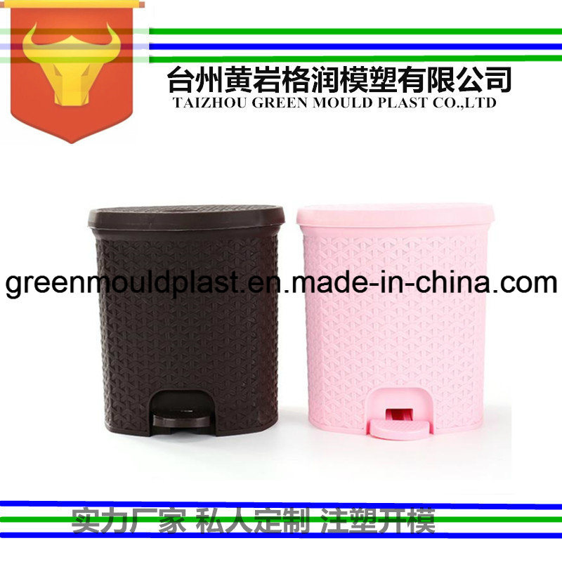 High Polished Dustbin Bucket Plastic Injection Mould Technical