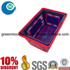 Hot Sale Supermarket Shopping Plastic Basket Mold with 4 Wheels
