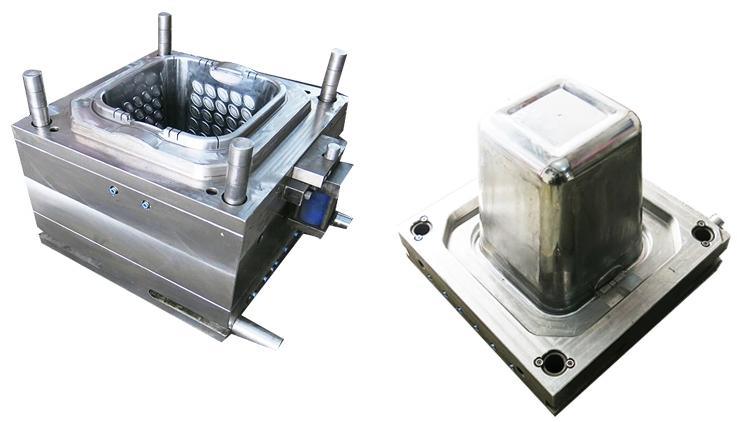 Customized Beautiful Multi Color Injection Mold for Household Laundry Basket Handle Basket Mould in Taizhou