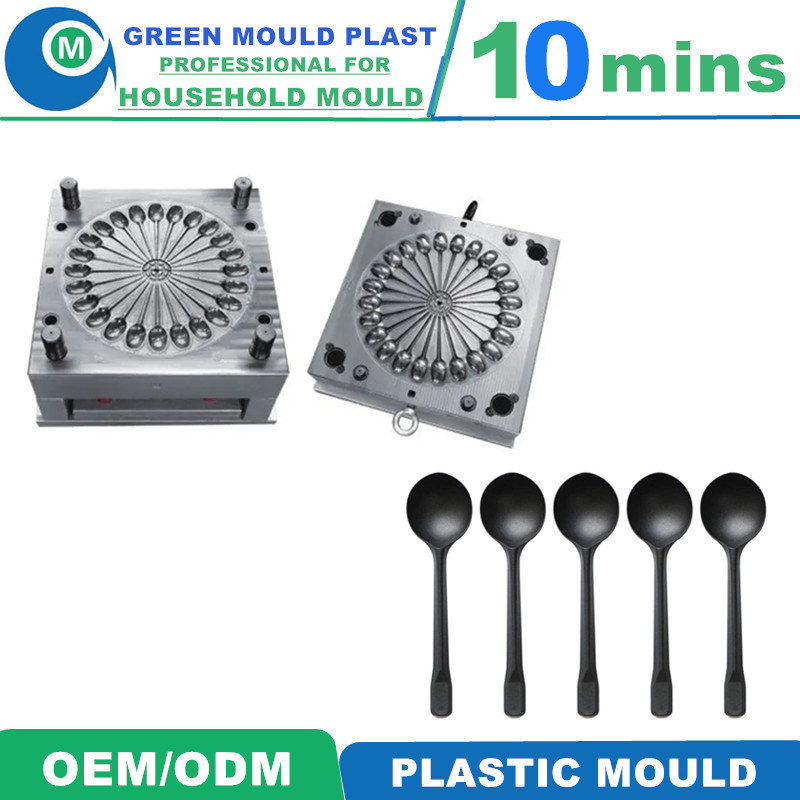 Foldable Forks and Foldable Spoons Plastic Injection Mold Taizhou Professional Injection Spoon Plastic Mould Design&Process