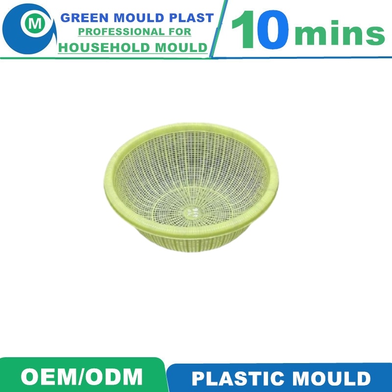 Plastic Kitchen Drain Basket Injection Mold for Fruit Vegetables