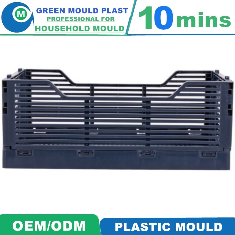 Mould Mold High Quality Injection Plastic Mould Folding Black Crate Mould with Factory Price