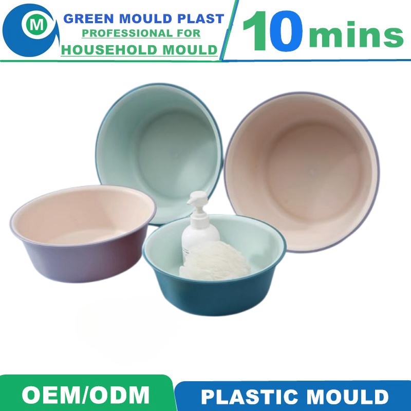 No Flash Step Scratch Mix Material Injection Plastic PP Basin Mould