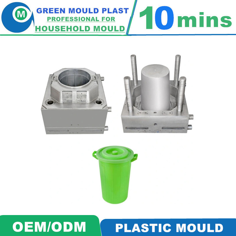 High Quality Mould Factory Injection Plastic Waste Paper Basket Rubbish Bin Dustbin Mold