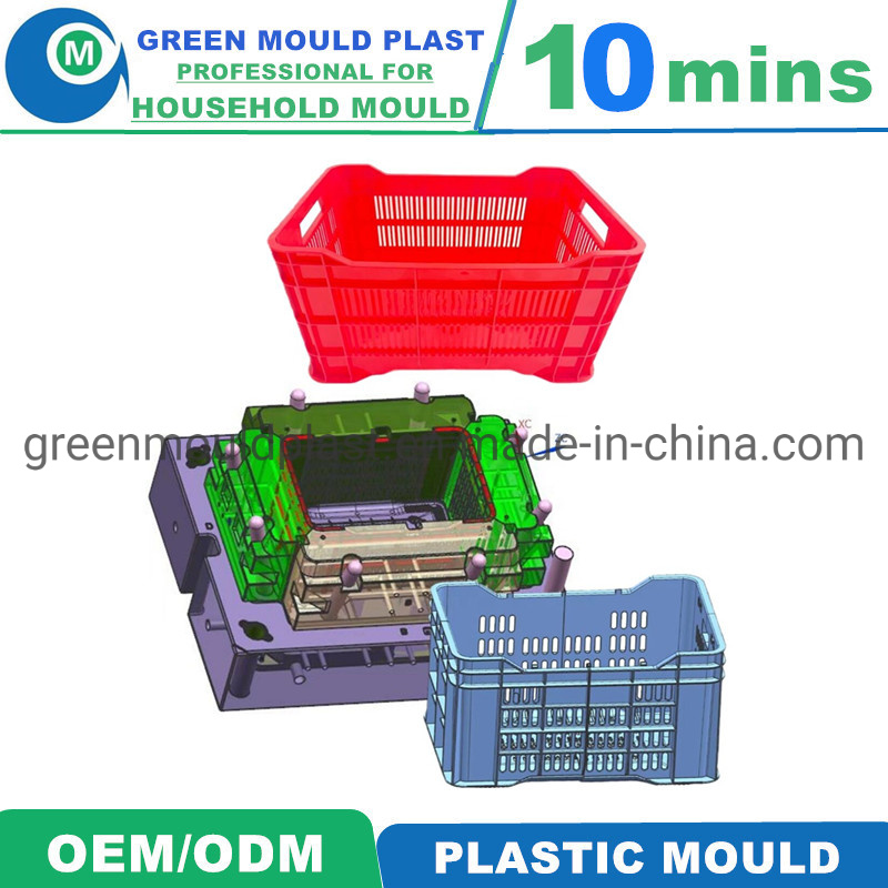 Injection Plastic Rattan Folding Crate Mould Supplier Taizhou