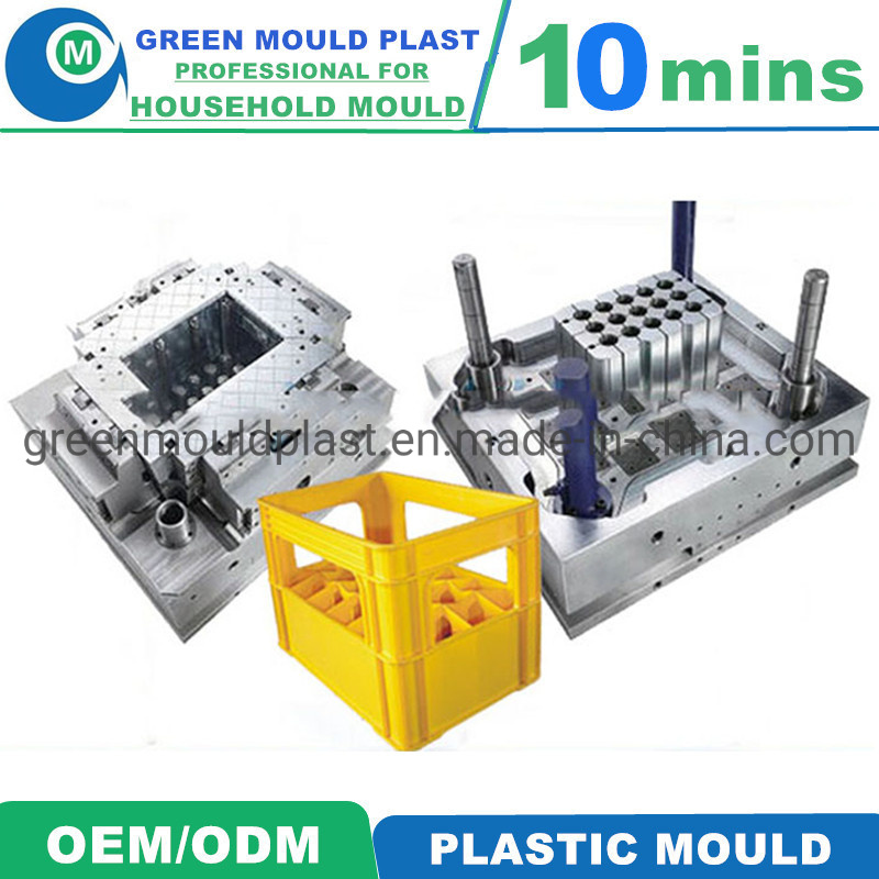 High Precision Injection Plastic Beer Crate Mould with 24 Holes