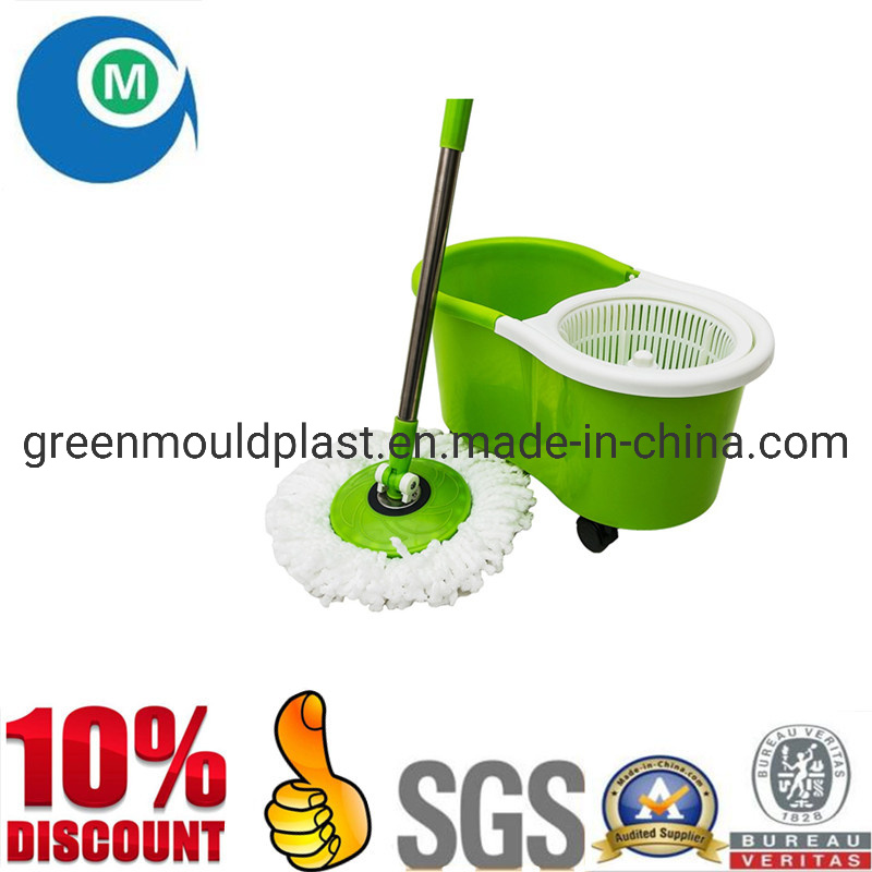 Floor Mop Bucket 2 Heads Microfiber Spinning Rotating Mop and Bucket Mould