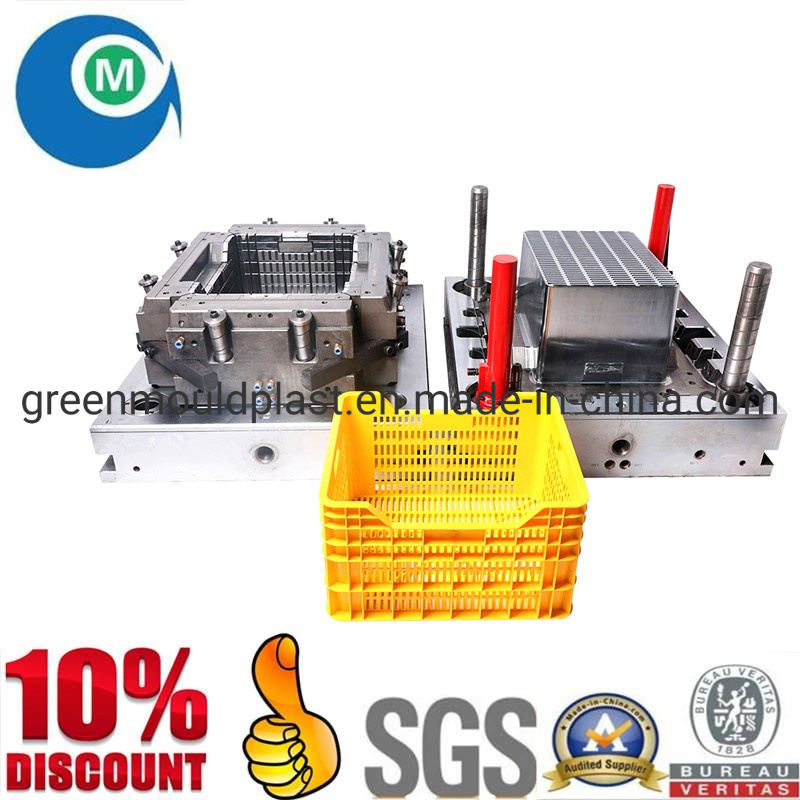 Custom Plastic Injection Crate Mould Making Factory for ABS PP PA PE PS PC POM Material