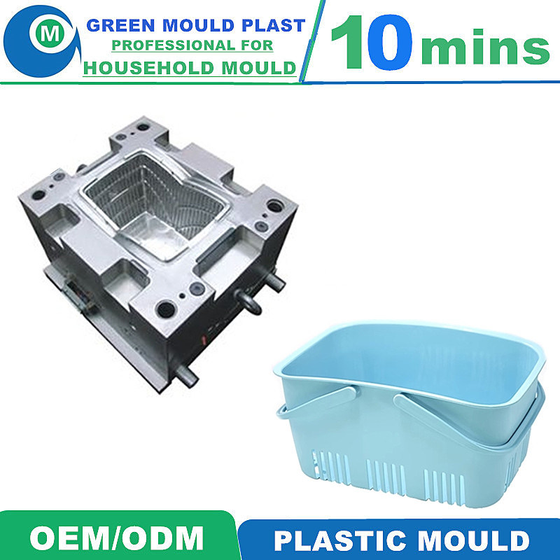 Direct Factory Custom Plastic Shopping Hand Basket Injection Mould Household Basket Tooling Manufacture China Factory