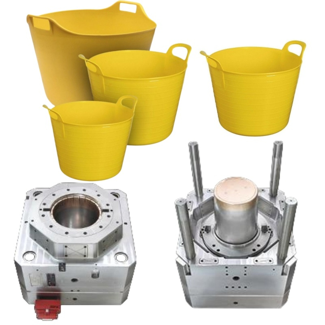 Handle Yellow Horse Feed Storage Bucket Mould Manufacturer 20/40/75L