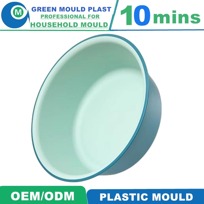 No Flash Step Scratch Mix Material Injection Plastic PP Basin Mould