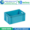 High Precision Hot Runner PP Heavy Duty Stackable Plastic Storage Crate Injection Mould