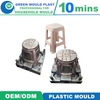 High Precision Hot Runner PP Plastic Household Square Stool Injection Mould